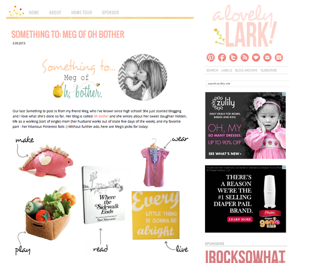 a lovely lark&nbsp;today