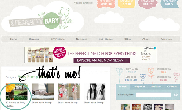 belly bump on spearmint baby @ohbotherblog