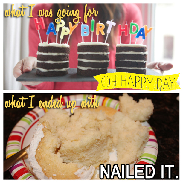 Pinterest FAIL: Oh Happy Day's mini cakes @ohbotherblog