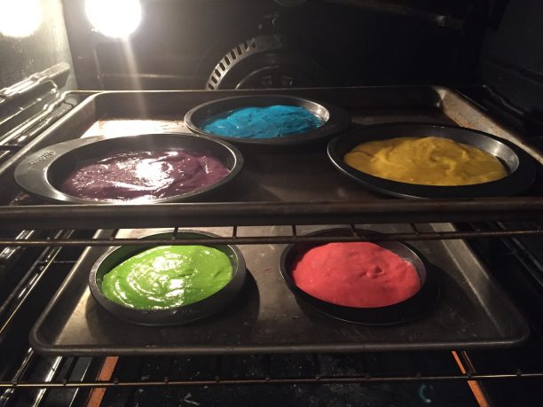 Make a Rainbow Layer Cake @ohbotherblog