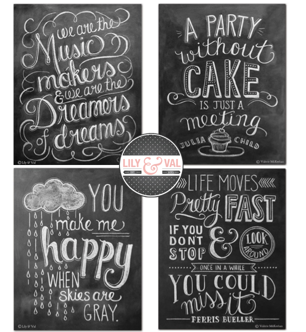 Hand-lettered Chalk Art by Lily & Val @ohbotherblog