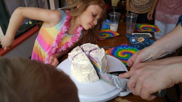 Make a Rainbow Cake @ohbotherblog