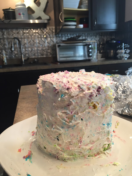 Make a Rainbow Layer Cake @ohbotherblog