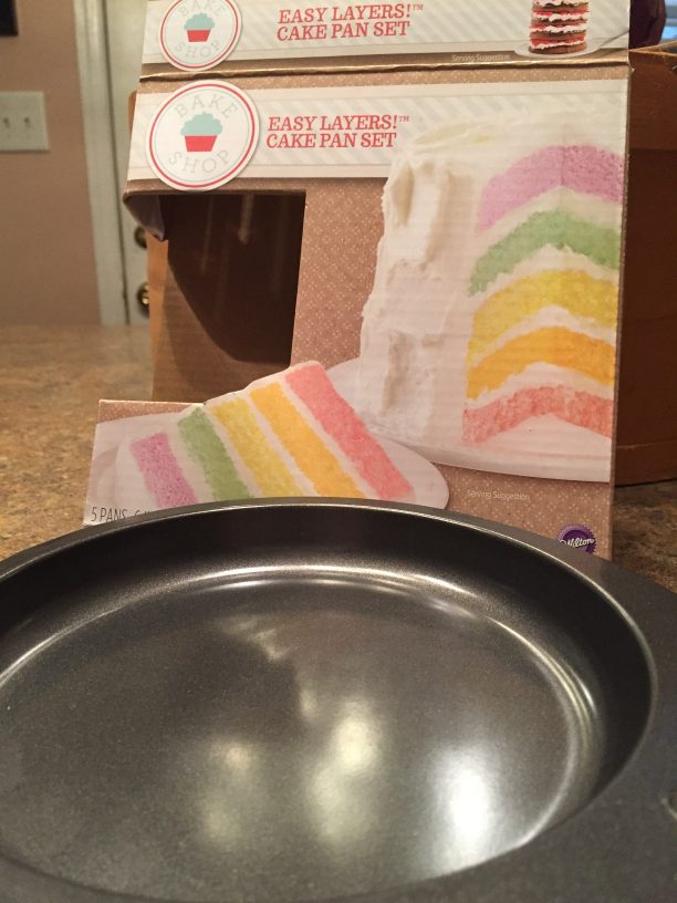 Rainbow Layer Cake Easy Layers! 6 Inch Round Cake Pan Set @ohbotherblog