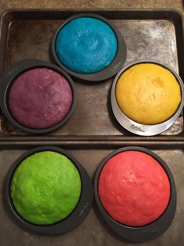 Make a Rainbow Layer Cake @ohbotherblog