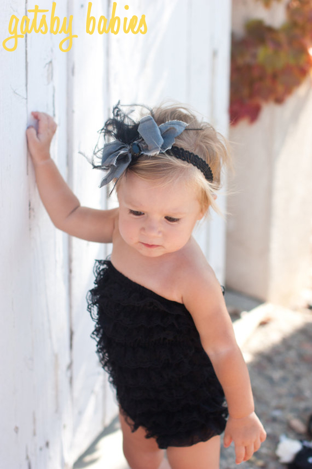 Lace Ruffle Romper from PrettyPetalsHair @ohbotherblog