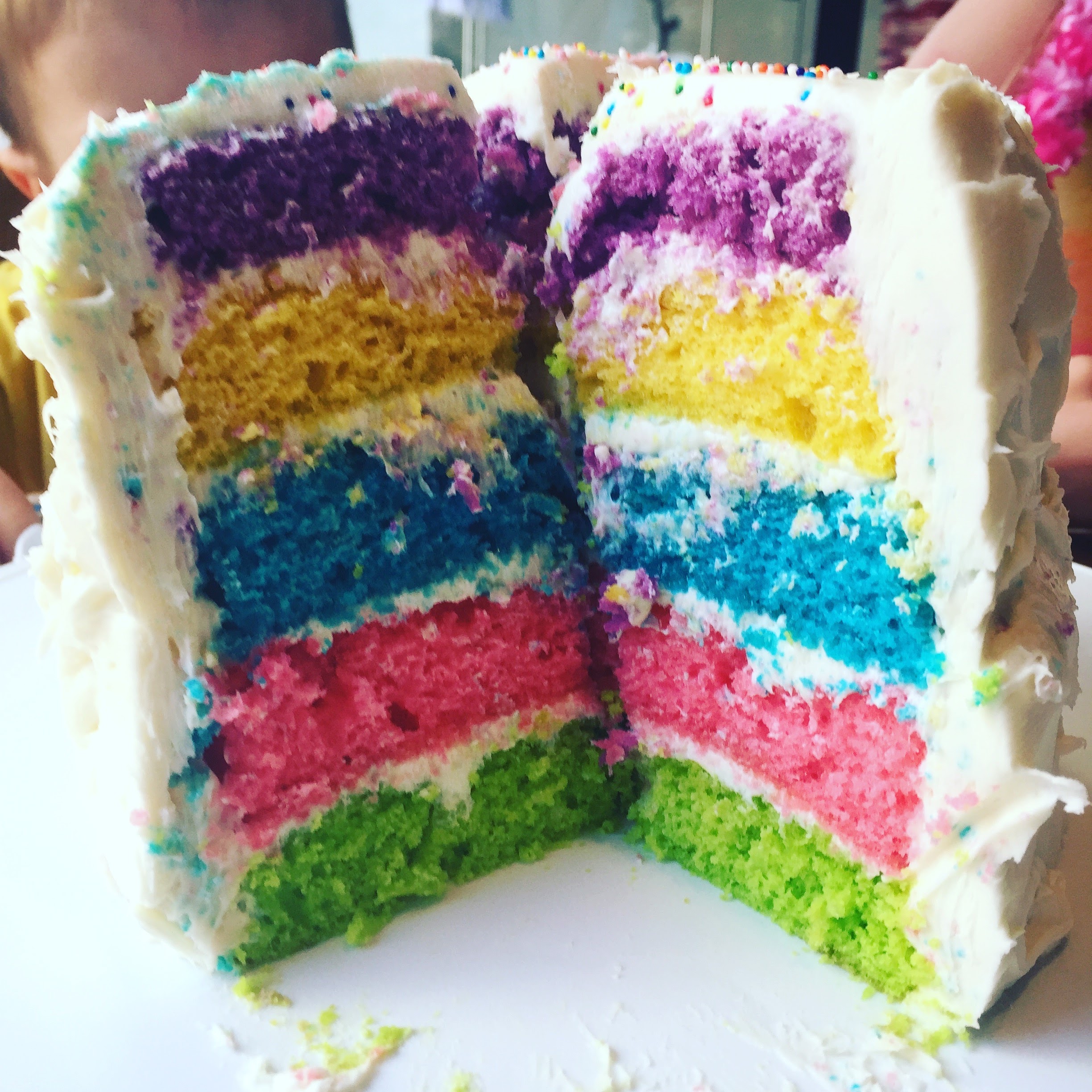 Make a Rainbow Cake @ohbotherblog