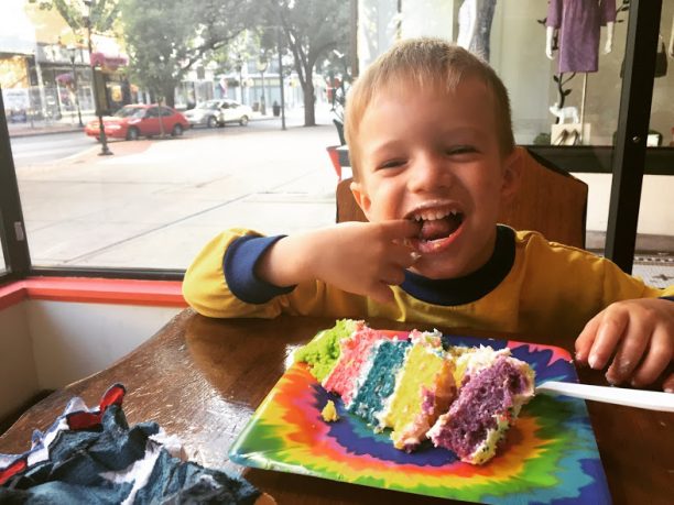 Make a Rainbow Cake @ohbotherblog